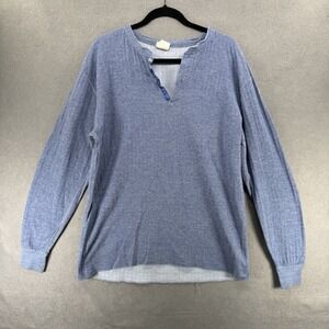 Vtg LL Bean River Drivers Shirt Mens Size L Wool Blend Thermal Baselayer 80s 90s